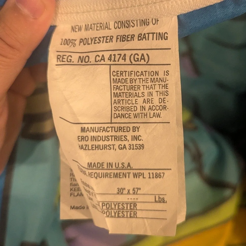 VTG Disney Pixar Monsters Inc Scare Team Sleeping Bag Sulley Mike Wazowski 57x30